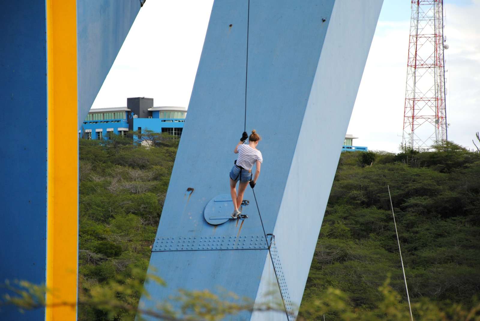 abseilen op Curacao